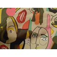 thumbnail image 5 of oneOone Cotton Cambric Beige Fabric Abstract Comic Face Sewing Craft Projects Fabric Prints By Yard 56 Inch Wide, 5 of 5
