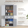 thumbnail image 4 of HOMCOM Garde-Manger de Cuisine 72 Pouces, Armoire de Rangement Autoportante avec Tiroir, Portes, 4 of 10