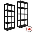 thumbnail image 1 of Hyper Tough Garage Shelving Unit Heavy Duty 5-Tier 75"H x 30"W x 14"D 2-Pack, Black 450 lbs Total Capacity, 1 of 6