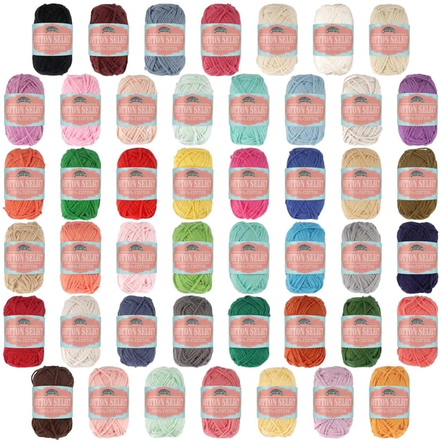 JubileeYarn Fil de Coton Select Bonbon - Assortiment - Mini Pelote 40x10g - Lot de 4