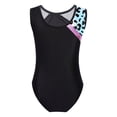 thumbnail image 2 of LiiYii Shiny Gymnastic Leotards For Girls Modern Ballet Dance Performance One Piece Outfit Pink Leopard 4, 2 of 5
