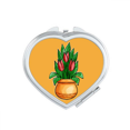 thumbnail image 1 of Red Potted Lily Cartoon Mirror Heart Portable Hand Pocket Makeup, 1 of 3