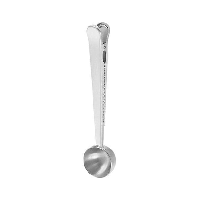 Cqxid Tableware Under $5 Coffee Scoop For Ground Coffee Stainless Steel Metal Scoop Multifunction Tablespoon Measuring Spoon Sealing Clips On Protein Powder Instant Coffee