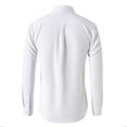 thumbnail image 4 of Admvng Work Shirts For Men Casual Cardigan Solid Color Textile Long Sleeved Shirt M-5XL, 4 of 6
