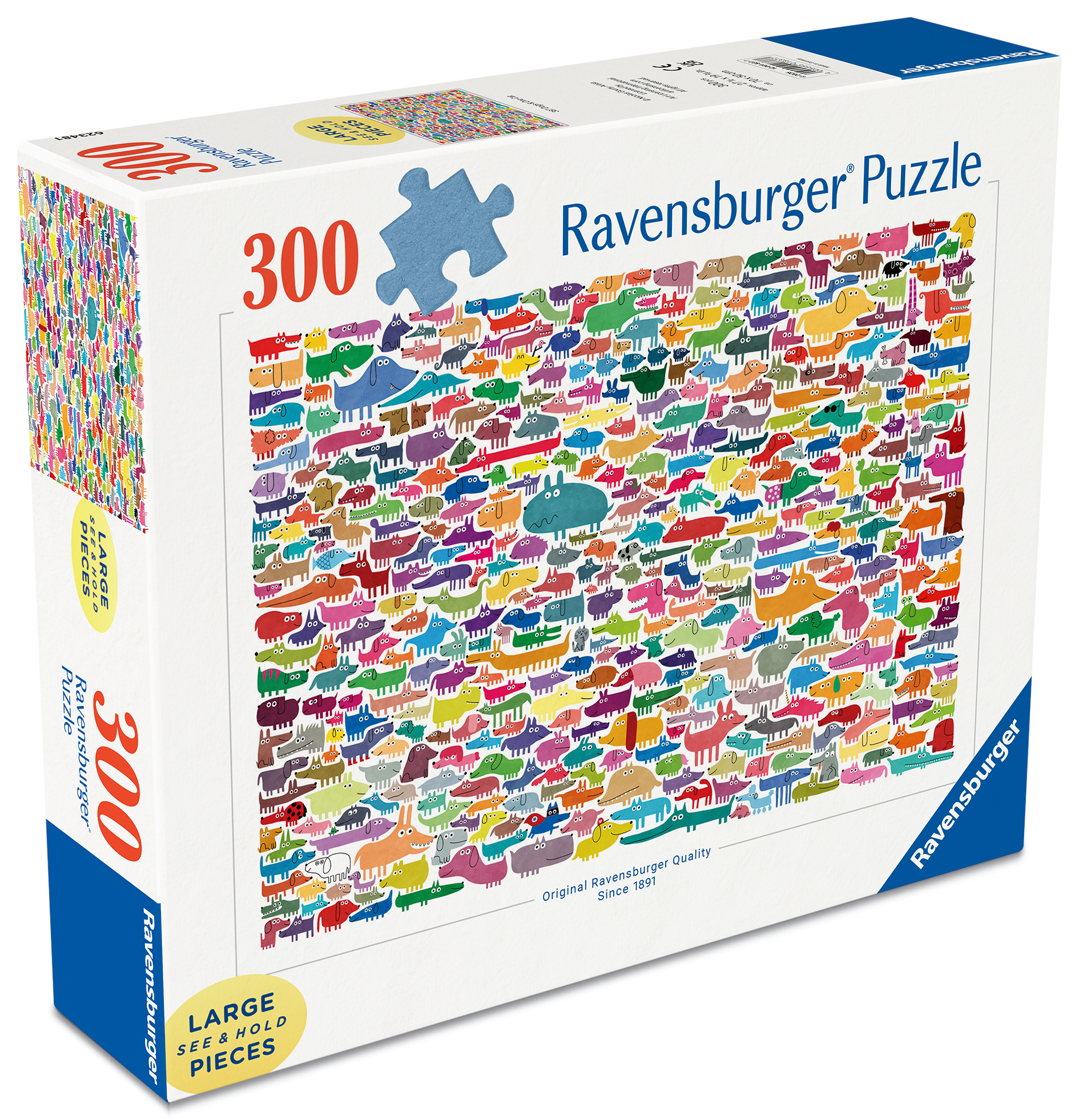 Ravensburger 300-Piece 387 Dogs & One Cat Jigsaw Puzzle