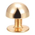 thumbnail image 4 of Unique Bargains 8x5mm Screw Back Rivets Solid Round Head Leather Studs Gold Tone 10 Pack, 4 of 5