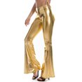 thumbnail image 2 of Pantalon à Taille Élastique pour Femmes Pantalon Évasé Style Boîte de Nuit pour Femmes Pantalon Moulant Micro Extensible Multicolore Pantalon Taille Haute pour Femmes Pantalon pour Femmes à Taille Élastique, 2 of 4