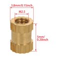 thumbnail image 2 of Wekity M2.5x3.8mm Female Thread Knurled Nuts,200PCS Hx5mm OD Brass Threaded Insert Embedment Nuts Hydraulic Welded Joint Injection Molding Assortment Kit for 3D Printing Injection Molding-0621, 2 of 5