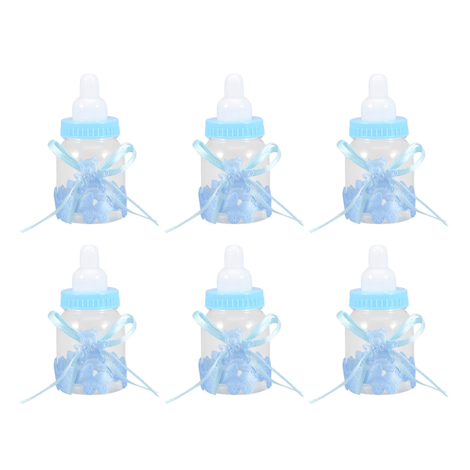 Baby Bottle Candy, 24Pcs Fillable Bottles Sweet Candy Box Mini Baby Bottles Mini Baby Bottles For Baby Shower with Ribbon For Boy Girl Newborn Infant Birthday Party Decoration
