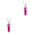 thumbnail image 4 of QualitChoice Hexagon Column Charm Exquisite Women Men Making Findings Handmade Anniversary Hanging Pendants Colorful Crystal Rose Red 2Set, 4 of 6