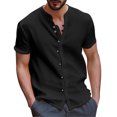 thumbnail image 1 of Men's Shirts Button Down Simple Cotton Solid Pocket Cardigan Sweater Khaki Mens Fall Clothes size XL, 1 of 8