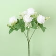 thumbnail image 4 of Vaidha Bouquet Simulé de Fleurs de Décoration Intérieure Bouquet de Roses Simulées de Petits Guidons de Roses, 4 of 6