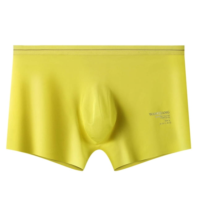 XZNGL Boxer Briefs for Men Mens Solid Color Ice Silk Seamless One Piece Boxer Briefs