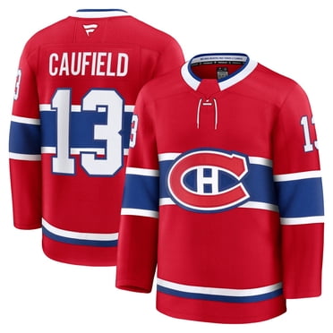 Men's Hockey Jersey Montreal Canadiens Caufield 13# Adult Sport Player Jersey-Red 13#- 3XL