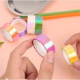 thumbnail image 2 of 10pcs Shiny Colorful Adhesive Tape Rainbow Colored Decorative Craft Adhesive Tape Sticky Tape Random Color, 2 of 8