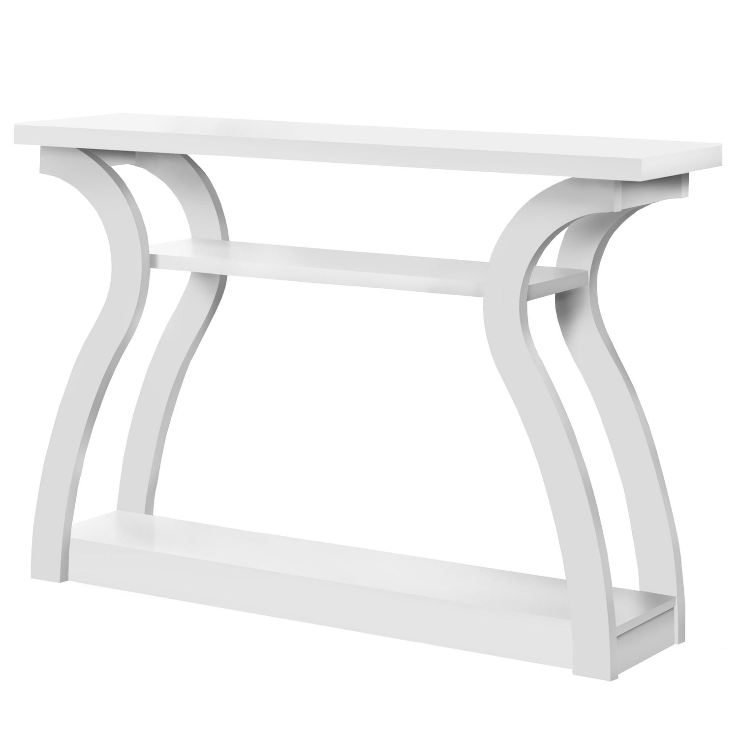 Monarch Specialties Table D'appoint, Console, Entrée, Étroit, Sofa, Salon, Chambre À Coucher, Stratifié, Blanc, Contemporain, Moderne