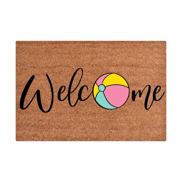 Funny Door Mat Welcome Theme Mat Welcome Baseball Entry Way Rugs Indoor Personalized Decor House Warming Gift 16x24IN Summer Door Mats Coir Door Mat for Home Indoor Farmhouse Funny Kitchen Mats Patio