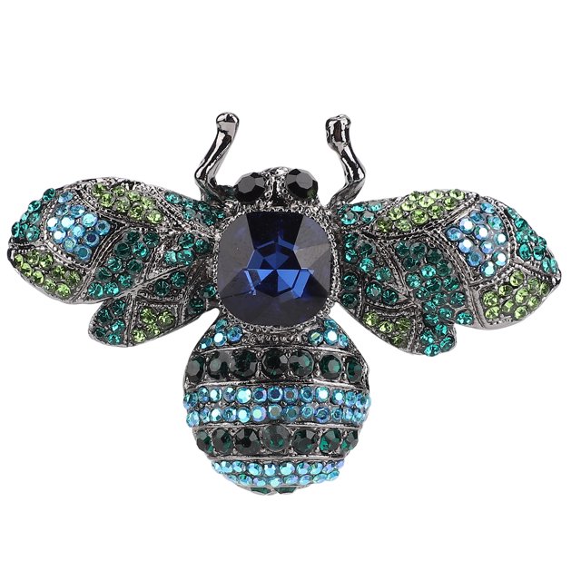 Vintage Brooch, Bee Shape Beautiful Attractive Brooch Jewelry For Parties Blue
