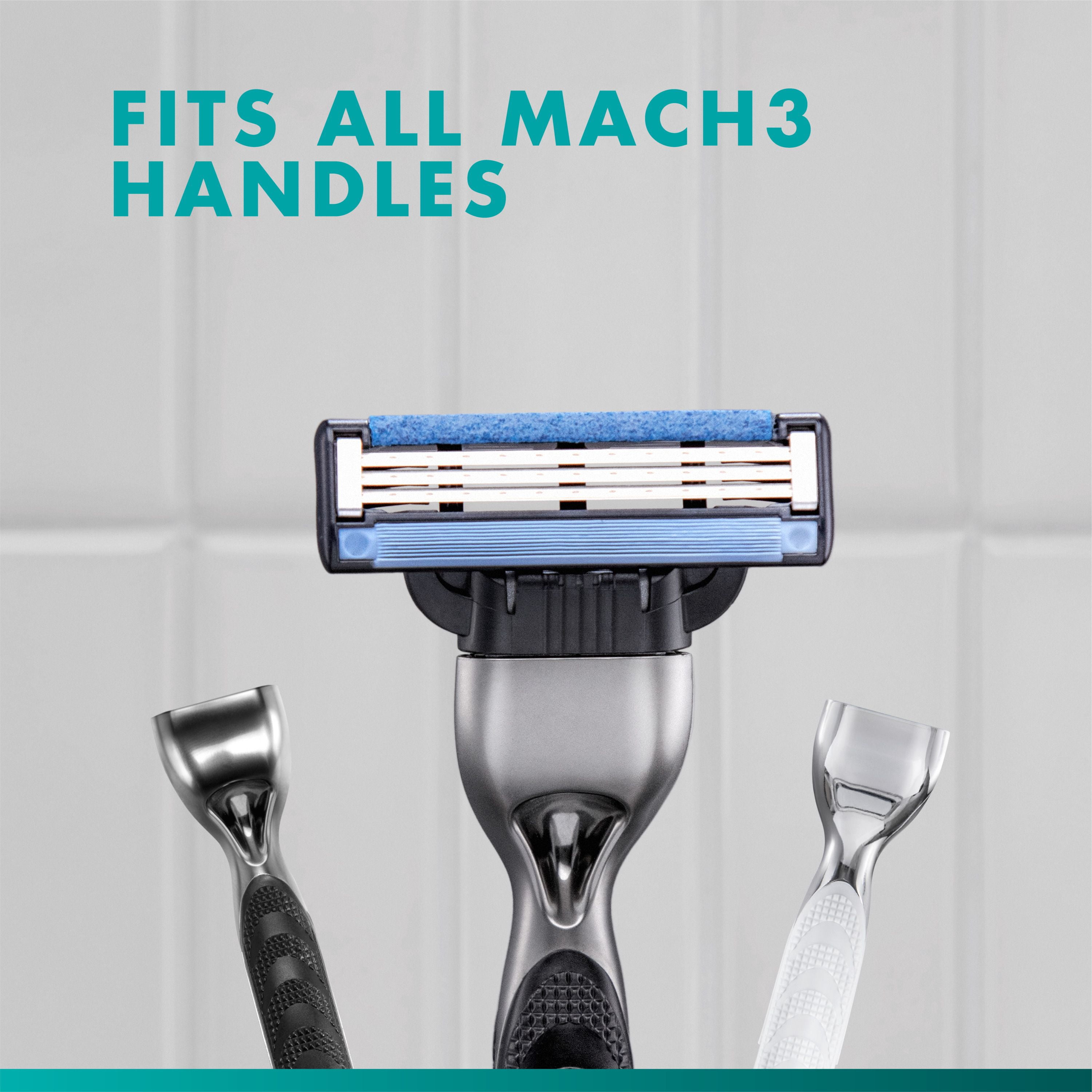 Gillette Mach3 Recharges de Lames de Rasoir Cartouches de Rasoir, Recharges de Rasoir pour Hommes avec Bande Lubrifiante, Lames de Rasoir à 3 Lames pour un Rasage de Près 12ct