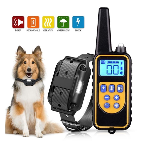 Amdohai Dog Training Collar Dog Shock Collar with Remote 800 Meters Range Waterproof Rechargeable 1-99