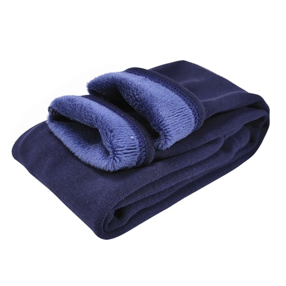 KAWELL Girl's Fleece Lined Leggings Warm Winter Trousers Cotton Solid