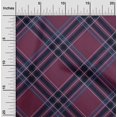 thumbnail image 1 of oneOone Silk Tabby Fabric Tartan Check Print Sewing Fabric BTY 42 Inch Wide, 1 of 4
