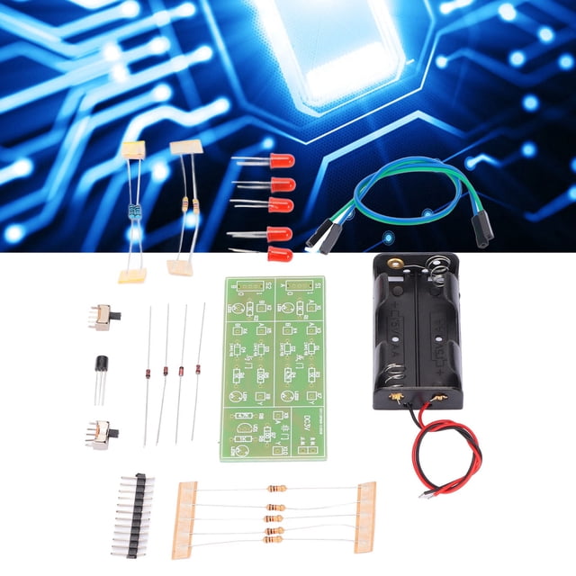 Kit de Circuit à Composant Discret, Expérience d'Enseignement Léger, Kit de Composants Électriques Résistant à l'Usure, Kit de Bricolage de Circuit Analogique pour Formation Pratique