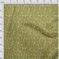 thumbnail image 3 of oneOone Cotton Jersey Green Fabric Floral & Texture Craft Projects Decor Fabric Printed By The Yard 58 Inch Wide, 3 of 4