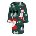 thumbnail image 5 of Peignoirs pour Femmes Peignoir Long Chaud Tendance à Manches Longues d'Hiver Pyjama Robe de Nuit, 5 of 5