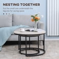 thumbnail image 4 of HOMCOM Round Nesting Tables Set of 2, Stacking Coffee Table Set, 4 of 10