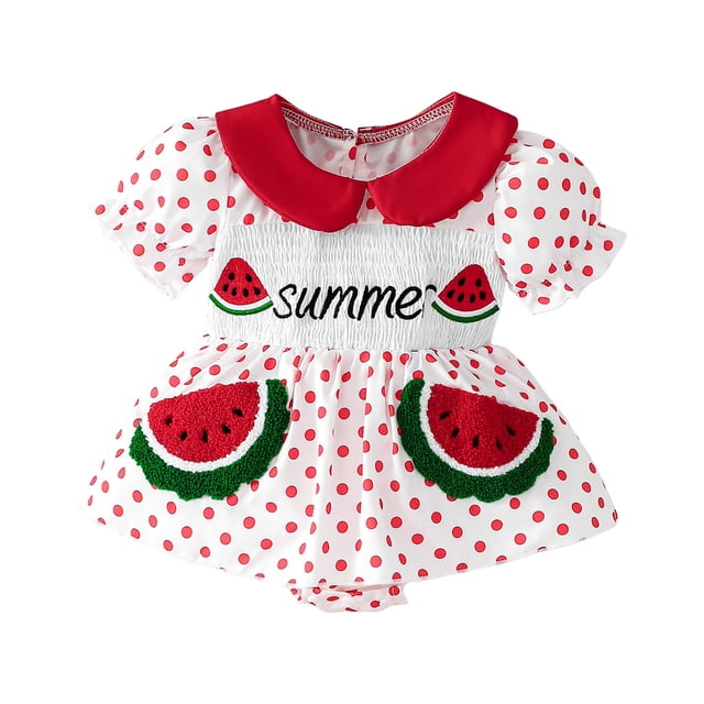 Akiihool Cache-Couches à Manches Courtes Fille Unisexe Bébé en Coton Sans Manches (Rouge Melon D\'eau, 3-6 Mois)