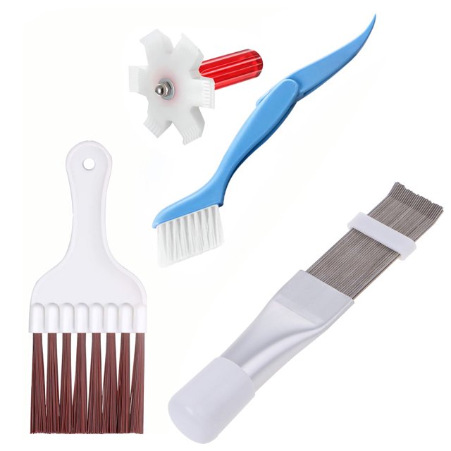 Cleaning Brush,Fin Cleaner Fin Coil Brush Brush Condenser Fin Brush 4pcs Air Conditioner Comb Set Fin Conditioner Condenser Fin Maintenance Tool Radia Ktoyols Rookin Brush Siuke 4pcs