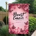 thumbnail image 4 of Chanana Breast Cancer Awareness Garden Flag Double Sided Outdoor Breast Cancer Pink Ribbon Butterfly Decorations Support Peace Hope Power Faith Holiday Small Yard Outdoor Decoration 12 X 18 In, 4 of 6