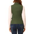 thumbnail image 3 of INSPIRE CHIC Veste Zippée pour Femme Sans Manches Anorak Gilet Utilitaire Veste avec Poches m Vert, 3 of 7