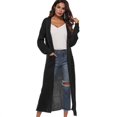 thumbnail image 4 of Women‘s Lightweight Long Sleeve Cardigan Sweaters Irregular Split Open Front Thin Knit Sweater with Pockets, 4 of 4