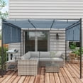 thumbnail image 2 of Outsunny 4 Pcs Garden Rattan Wicker Furniture Set w/ Cushions Mixed Grey, 2 of 10