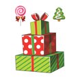 thumbnail image 1 of braveheart Christmas Static Sticker Fridge Window PVC Decal Home Office Shop Self-adhesive Decoration, Christmas Gift Box, 1 of 6