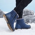 thumbnail image 4 of LSLJS Men Shoes Solid Color Winter Keep Warm Woolen Casual Zipper Short Boots, Men's Snow Boots, 4 of 5
