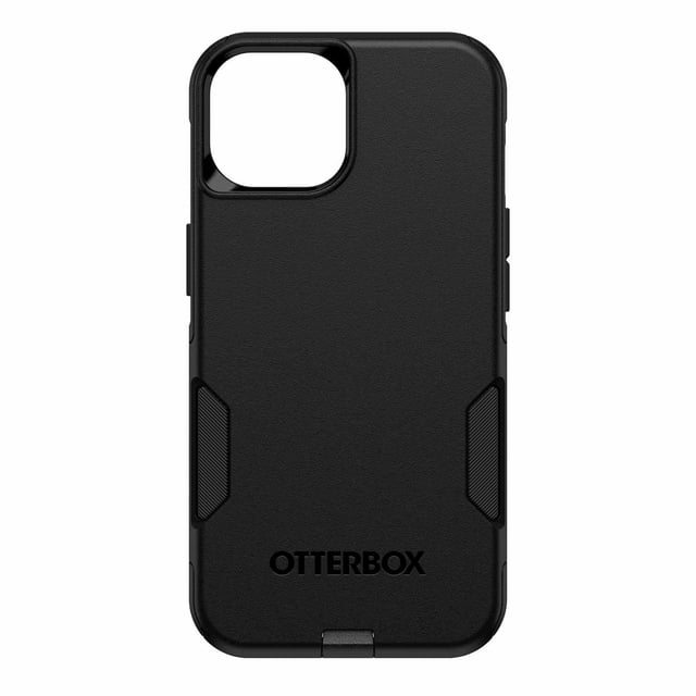 OtterBox Commuter Étui de protection Noir pour iPhone 16e/15/14/13 avec design Mince Noir Mat à Double Couche, Poignées Latérales Texturées, Couvre-Port et Rebord de Caméra Surélevé, Offrant une protection durable contre les Chutes et les Bosses, Tout en Prenant en Charge la Recharge Sans Fil et une Utilisation Facile avec les Poches.