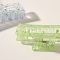 thumbnail image 3 of 2 Pack Hair Claw Clips Tortoise Barrettes Rectangle Shape Clips Fashion Colorful Hair Clips 2.17 Inch Sequins Hair Jaw Clips Matte Rectangle Nonslip Clip, 3 of 4