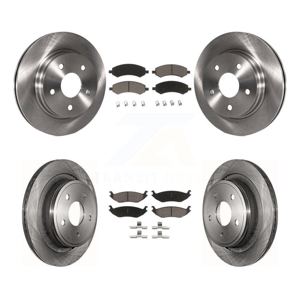CMX Front Rear Disc Brake Rotors and Ceramic Pads Kit for Car Ram 1500 Classic Dodge Chrysler Aspen Durango K8C-101456