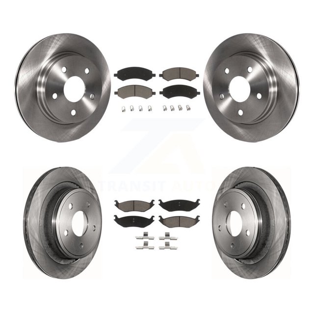 CMX Front Rear Disc Brake Rotors and Ceramic Pads Kit for Car Ram 1500 Classic Dodge Chrysler Aspen Durango K8C-101456