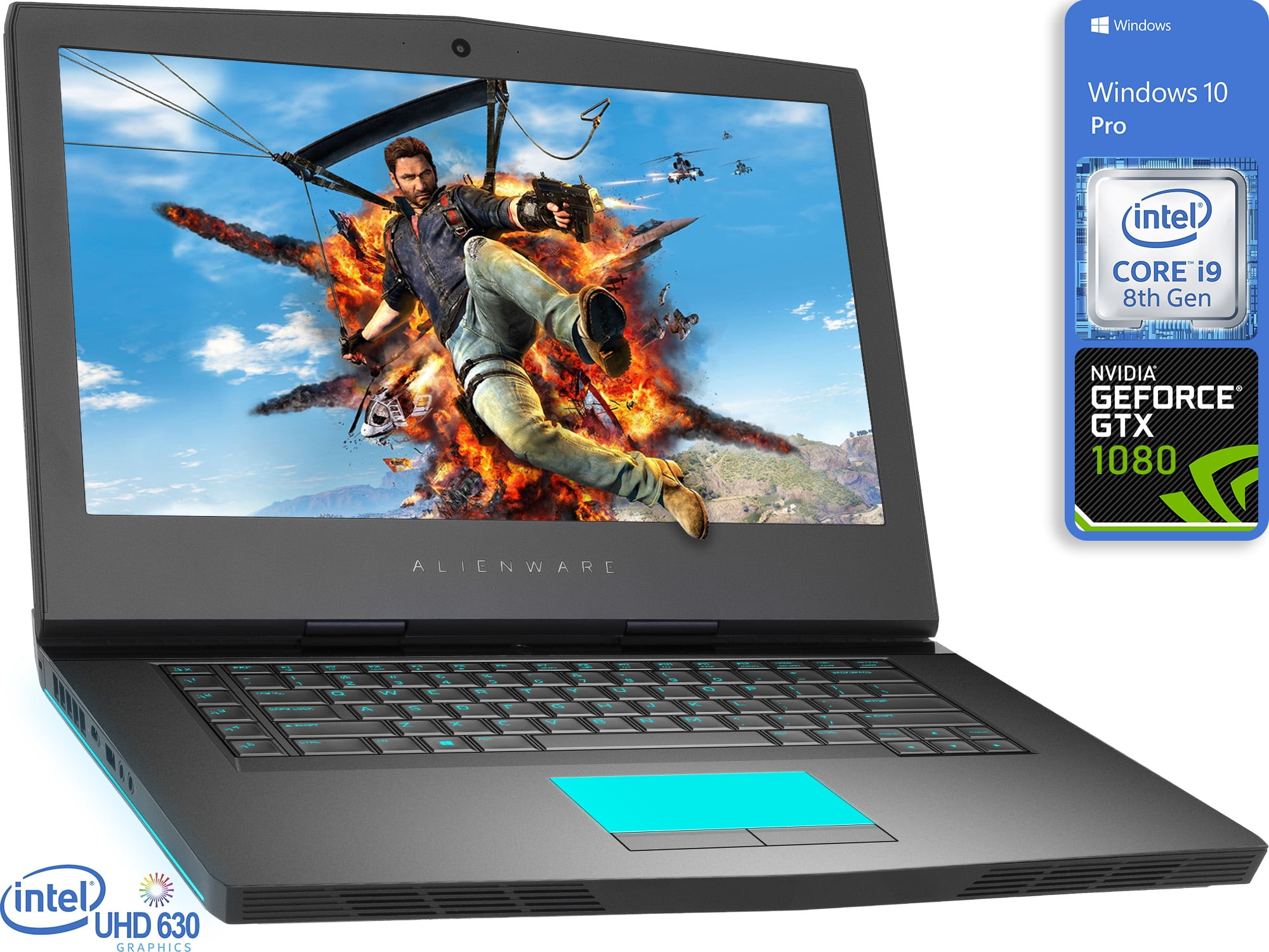 Dell Alienware 15R4 Gaming Notebook, 15.6" 4K UHD Display, Intel Core i9-8950HK Upto 4.8GHz, 8GB RAM, 512GB NVMe SSD, GeForce GTX 1080, HDMI, Mini DisplayPort, Thunderbolt, Windows 10 Pro
