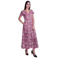 thumbnail image 4 of Moomaya Robe Longue Maxi pour Femmes à Manches Courtes, Robe Formelle/décontractée avec Poches P-TTG, 4 of 6