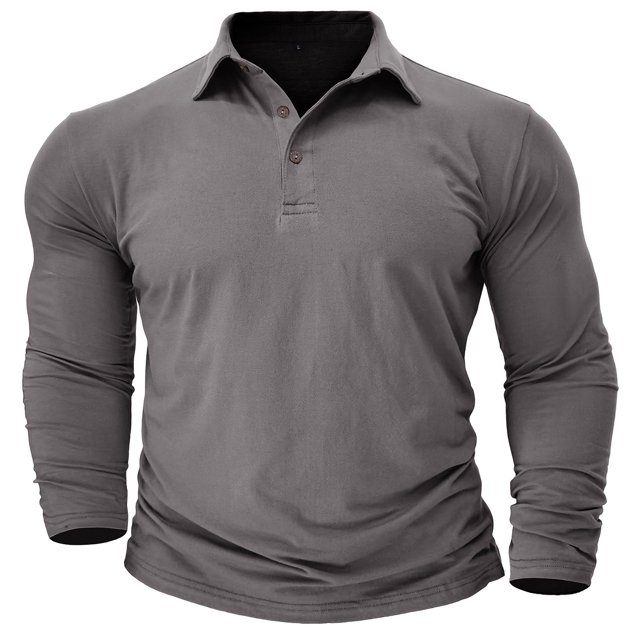 Birdeem Man Solid Color Lapel Button Blouse