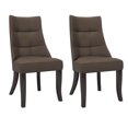 thumbnail image 1 of Ensemble de 2 chaises de salle à manger capitonnées Antonio, brun, 1 of 6