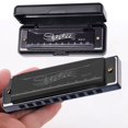 thumbnail image 2 of 10 Hole 20 Tone Beginner Harmonica for Kids - Portable Educational Musical Instrument Toy for Music Enlightenment & Childhood Learning Includes Harmonica + Case, 2 of 9