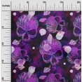 thumbnail image 2 of oneOone Velvet Purple Fabric Skull Sewing Craft Projects Fabric Prints By Yard 58 Inch Wide, 2 of 5