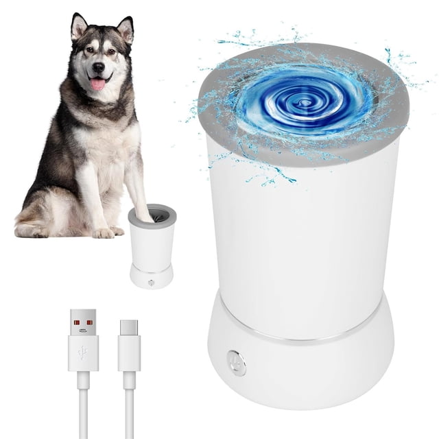 Pet Paw Cleaner Automatic Foot Washer | Soft Silicone Brush | Efficient Dirt & Sand Removal | Non-Slip Base | Easy to Clean Detachable Design | For Household Dogs & Cats | 1 Pack