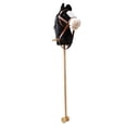 thumbnail image 2 of HILABEE Horse Riding Stick Pretend Play Wooden Pole for Children 3 Years+ Gift black with wheels, 2 of 9